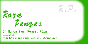 roza penzes business card