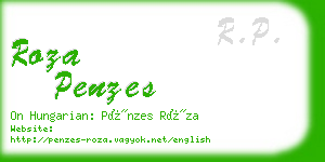 roza penzes business card